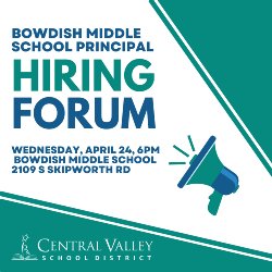 Bowdish Principal Hiring Forum