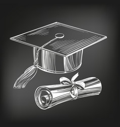 Graduation Hat and Diploma